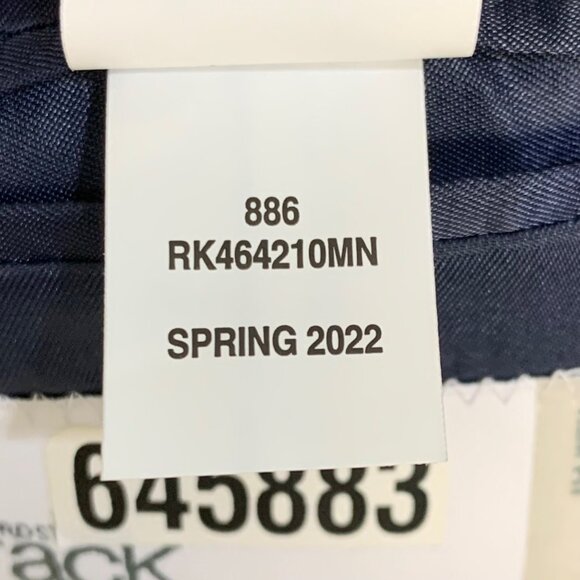 Mens Navy Blue Trim Fit Tuxedo Jacket Black Satin Shawl Lapel 40R Nordstrom Rack - Picture 13 of 13